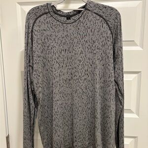 Lululemon Athletica Black and White Grid Pattern Top